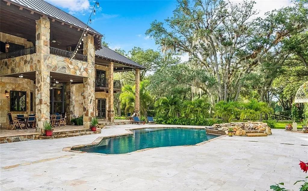 4560 S 25th Street, Fort Pierce, Florida, built on 20 acres in St Lucie County. The estate is being sold furnished and impact windows, gas powered appliance including the stove, dryers, pool heater, bbq grill, and both fireplaces.