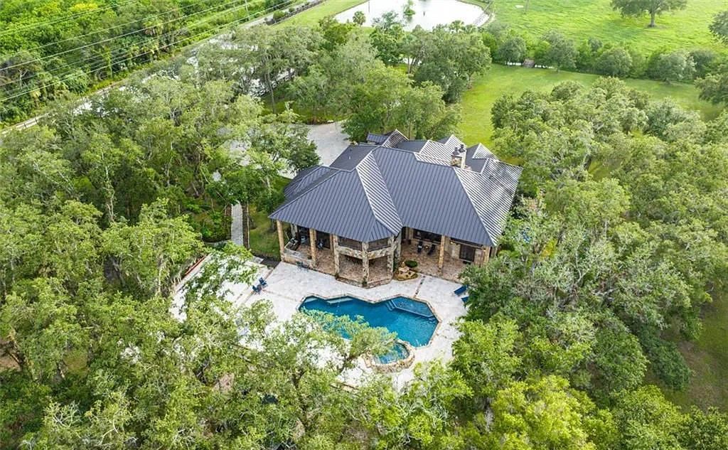 4560 S 25th Street, Fort Pierce, Florida, built on 20 acres in St Lucie County. The estate is being sold furnished and impact windows, gas powered appliance including the stove, dryers, pool heater, bbq grill, and both fireplaces.