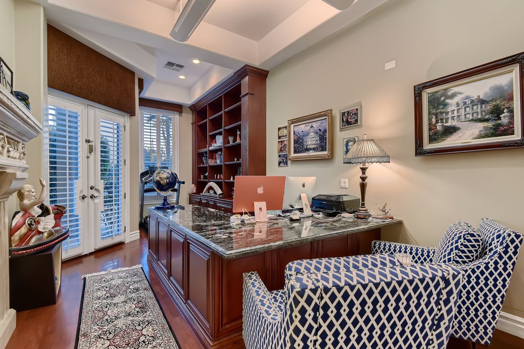 1278 Imperia Drive, Henderson, Nevada is a custom home in the exclusive guard gated community of Rapallo in Seven Hills, wrapped in lush green sculptured landscape in front and back.