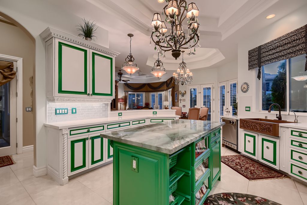 1278 Imperia Drive, Henderson, Nevada is a custom home in the exclusive guard gated community of Rapallo in Seven Hills, wrapped in lush green sculptured landscape in front and back.