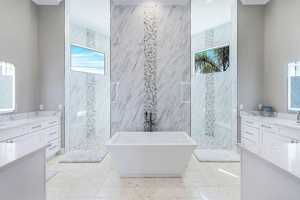 1964 San Marco Road, Marco Island, Florida is a stunning brand-new custom-built luxury coastal-contemporary residence tastefully decorated with high quality furnishings, ultra-custom features with high-end finishes and upgrades.