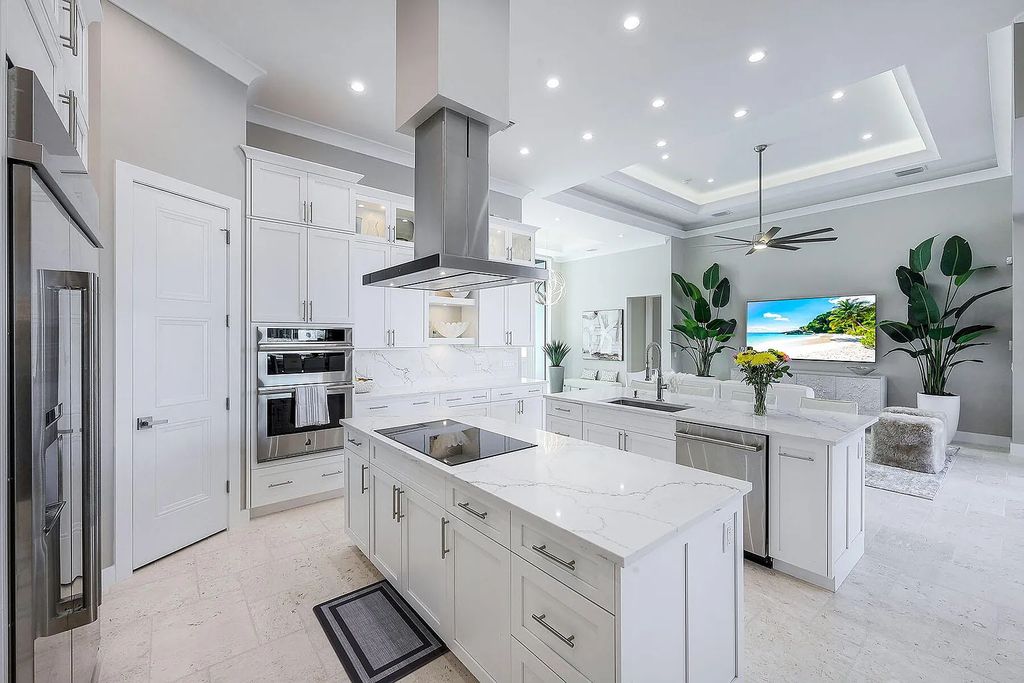 1964 San Marco Road, Marco Island, Florida is a stunning brand-new custom-built luxury coastal-contemporary residence tastefully decorated with high quality furnishings, ultra-custom features with high-end finishes and upgrades.