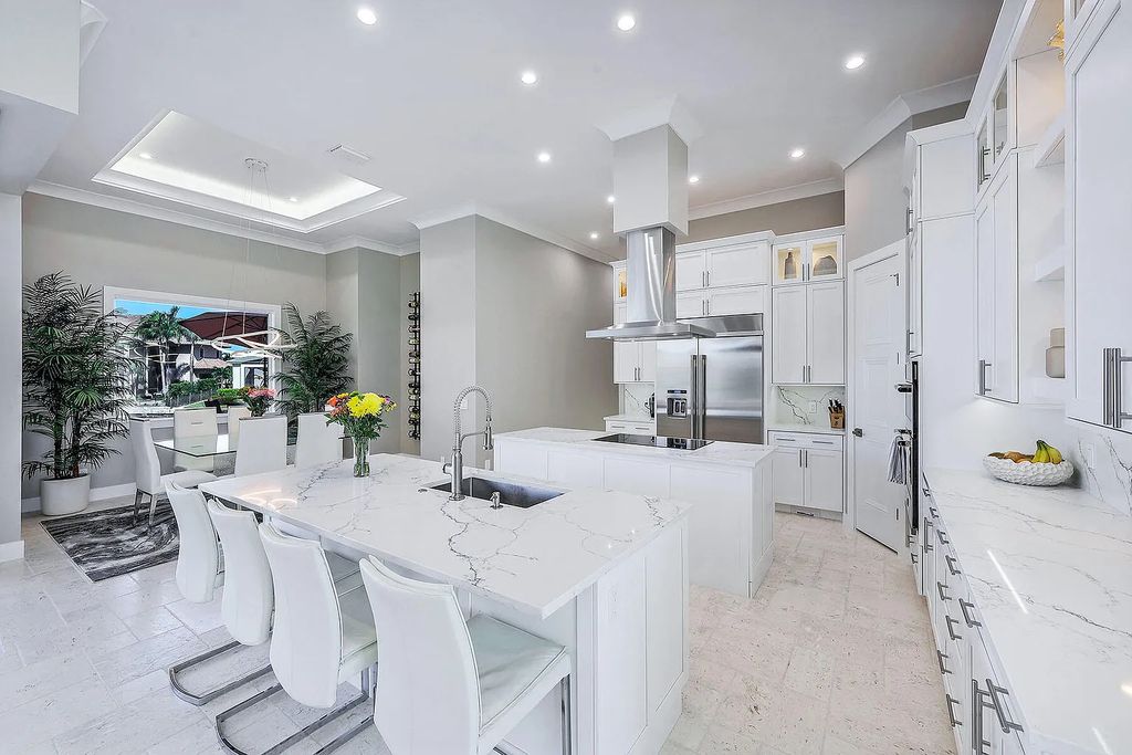 1964 San Marco Road, Marco Island, Florida is a stunning brand-new custom-built luxury coastal-contemporary residence tastefully decorated with high quality furnishings, ultra-custom features with high-end finishes and upgrades.