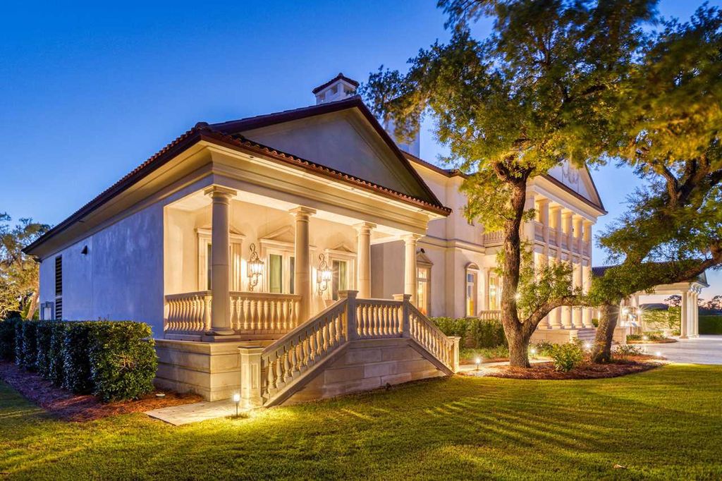 3730 Preserve Bay Boulevard, Panama City Beach, Florida, is built with Authentic Italian Design along the shores of the mesmerizing West Bay waters on the Northwest Florida Gulf Coast. Inspired by the classic Palladian villas of the Veneto in Italy, the Villa Chimera evokes an imperial aura.