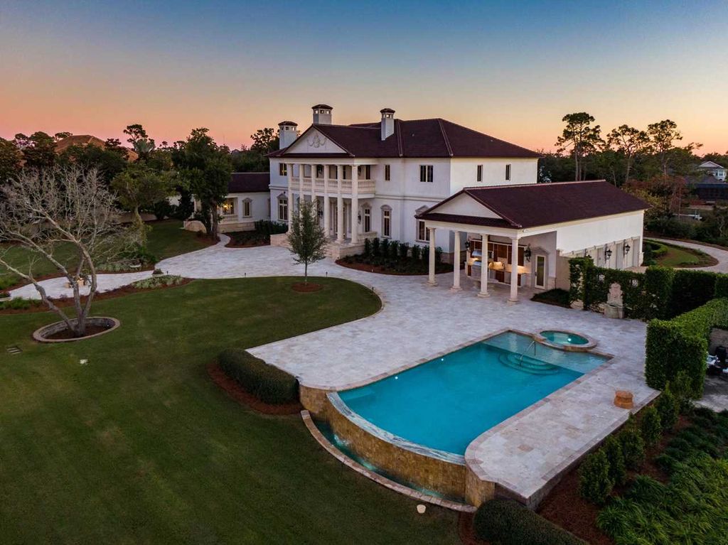 3730 Preserve Bay Boulevard, Panama City Beach, Florida, is built with Authentic Italian Design along the shores of the mesmerizing West Bay waters on the Northwest Florida Gulf Coast. Inspired by the classic Palladian villas of the Veneto in Italy, the Villa Chimera evokes an imperial aura.