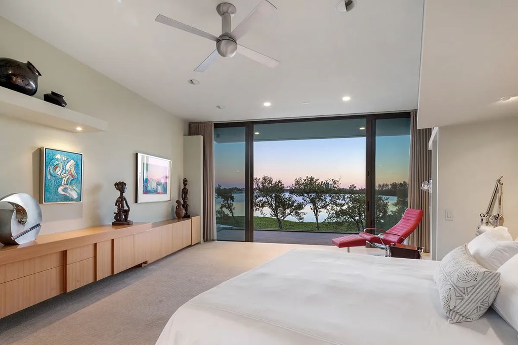 150 Morningside Drive, Sarasota, Florida is a stunning postmodern-style home was designed and built by the renowned architect Don Chapell showcasing the eclectic palette and materials of postmodernism, with an interplay of light and shadow that transforms each space.