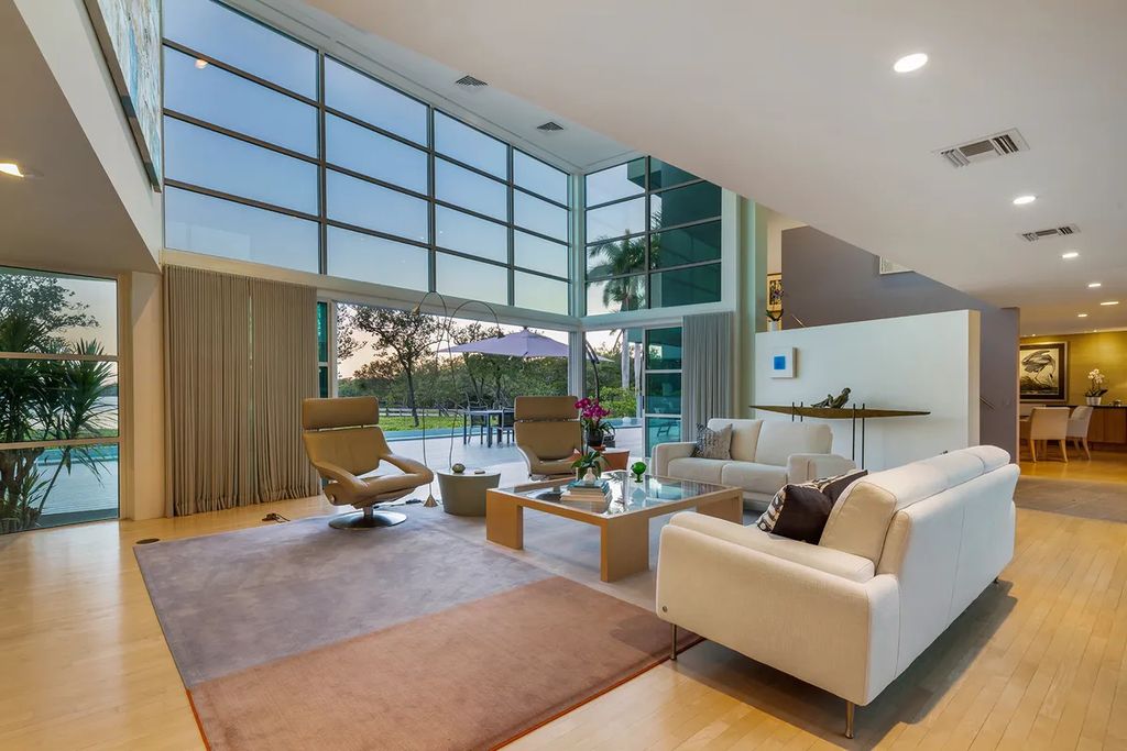 150 Morningside Drive, Sarasota, Florida is a stunning postmodern-style home was designed and built by the renowned architect Don Chapell showcasing the eclectic palette and materials of postmodernism, with an interplay of light and shadow that transforms each space.