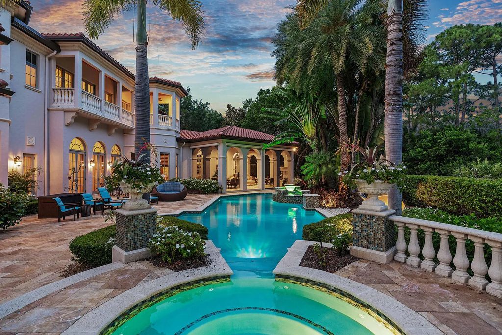11736 Valeros Court, Palm Beach Gardens, Florida is a special residence in the exclusive Old Palm Golf Club with an amazing array of luxury amenities and design details, amenities include concrete block construction, impact windows and doors, brand new roof, whole home generator, elevator, 5 car garages.