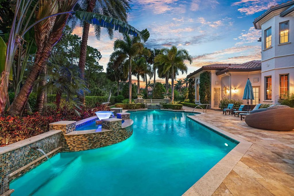 11736 Valeros Court, Palm Beach Gardens, Florida is a special residence in the exclusive Old Palm Golf Club with an amazing array of luxury amenities and design details, amenities include concrete block construction, impact windows and doors, brand new roof, whole home generator, elevator, 5 car garages.