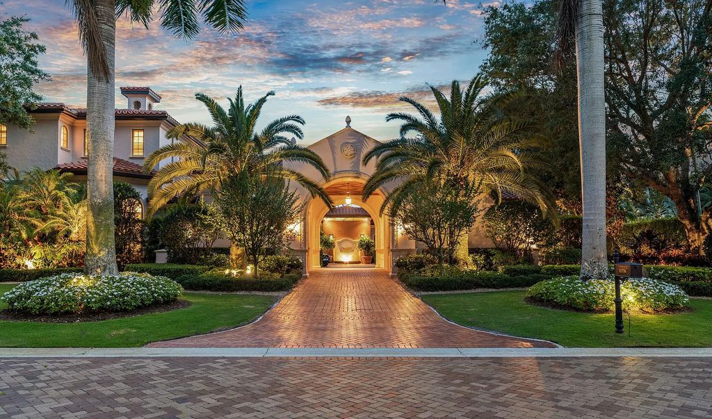 11736 Valeros Court, Palm Beach Gardens, Florida is a special residence in the exclusive Old Palm Golf Club with an amazing array of luxury amenities and design details, amenities include concrete block construction, impact windows and doors, brand new roof, whole home generator, elevator, 5 car garages.