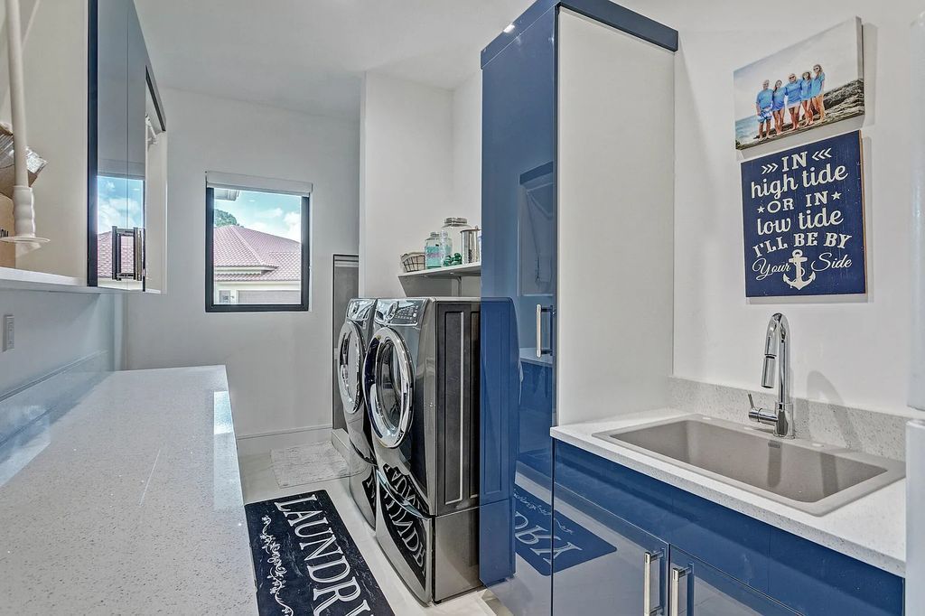 5812 Lady Luck Road, Palm Beach Gardens, Florida, is the finest modern new construction that is available in Steeplechase, one of the most desirable neighborhoods. This wonderful home in South Florida features the crispest modern interior and modern technology, such as the solar roof and Icynene foam insulation.