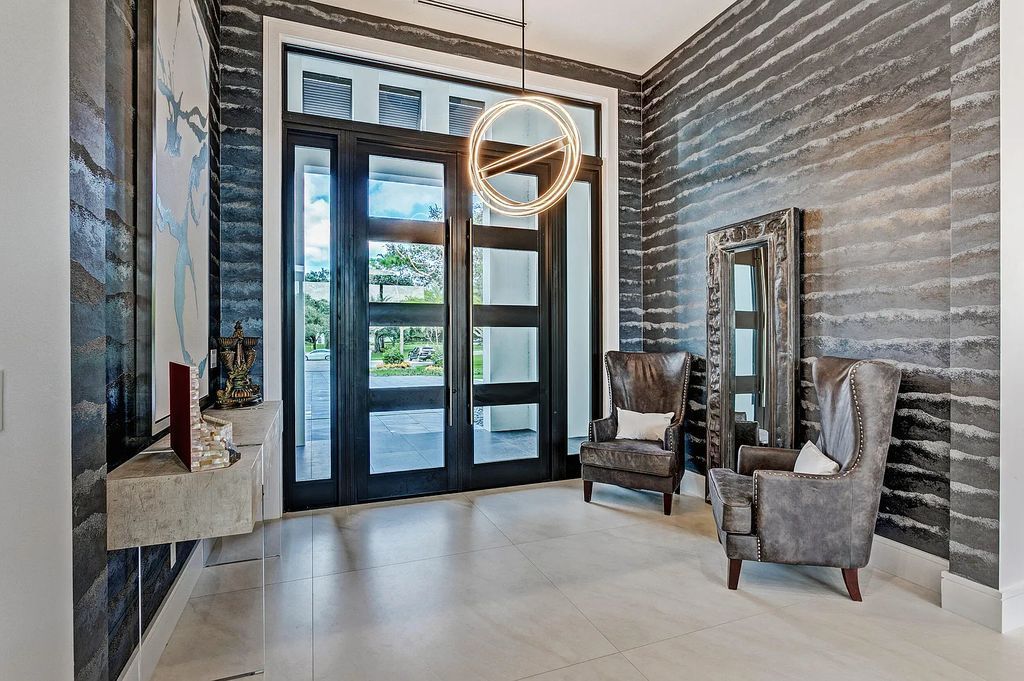 5812 Lady Luck Road, Palm Beach Gardens, Florida, is the finest modern new construction that is available in Steeplechase, one of the most desirable neighborhoods. This wonderful home in South Florida features the crispest modern interior and modern technology, such as the solar roof and Icynene foam insulation.