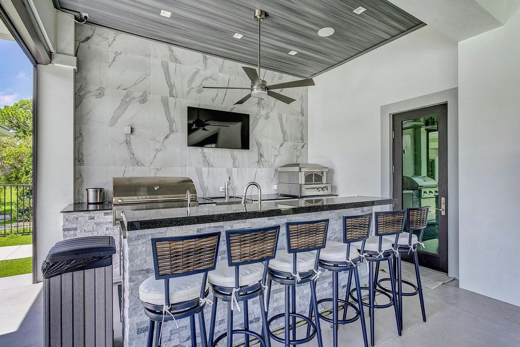 5812 Lady Luck Road, Palm Beach Gardens, Florida, is the finest modern new construction that is available in Steeplechase, one of the most desirable neighborhoods. This wonderful home in South Florida features the crispest modern interior and modern technology, such as the solar roof and Icynene foam insulation.