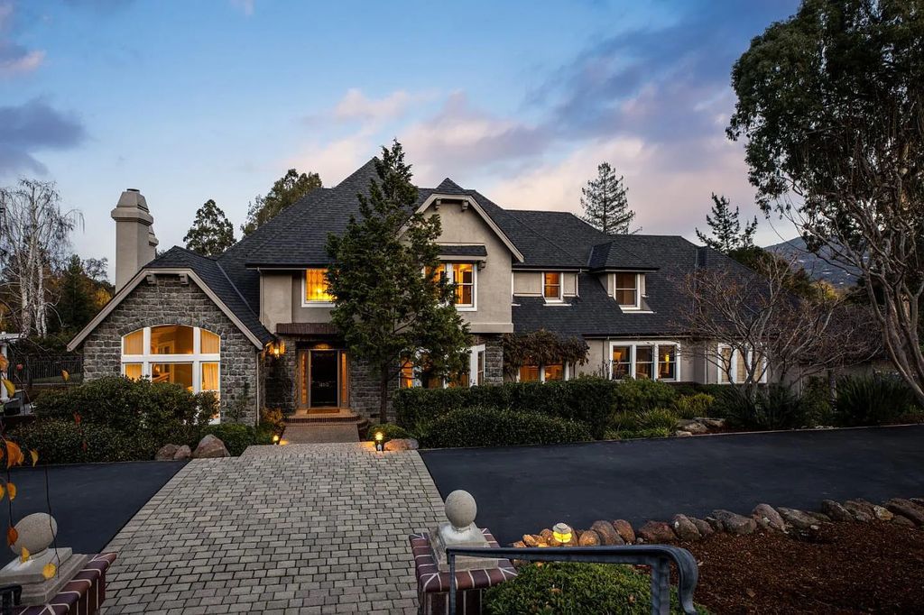 16050 Viewfield Road, Monte Sereno, California is an incredible property on 1.4 usable acres just a few short blocks to vibrant downtown Los Gatos boasting grand semi-circular staircase and vaulted ceilings, park-like back yard, 800 bottle wine cellar, and more.