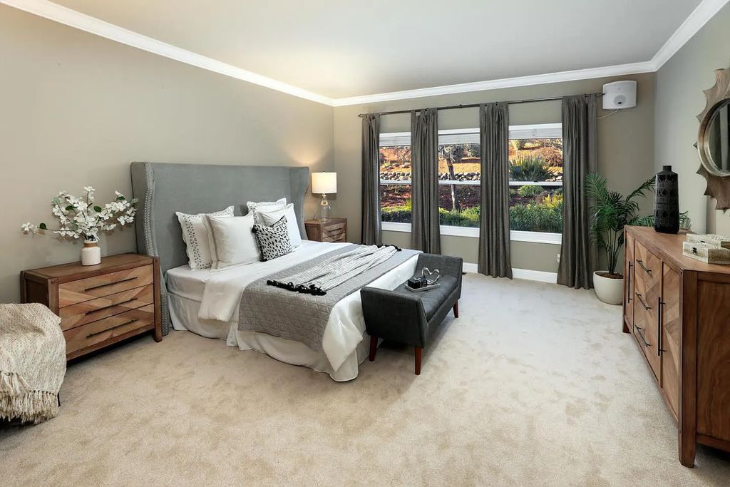 16050 Viewfield Road, Monte Sereno, California is an incredible property on 1.4 usable acres just a few short blocks to vibrant downtown Los Gatos boasting grand semi-circular staircase and vaulted ceilings, park-like back yard, 800 bottle wine cellar, and more.