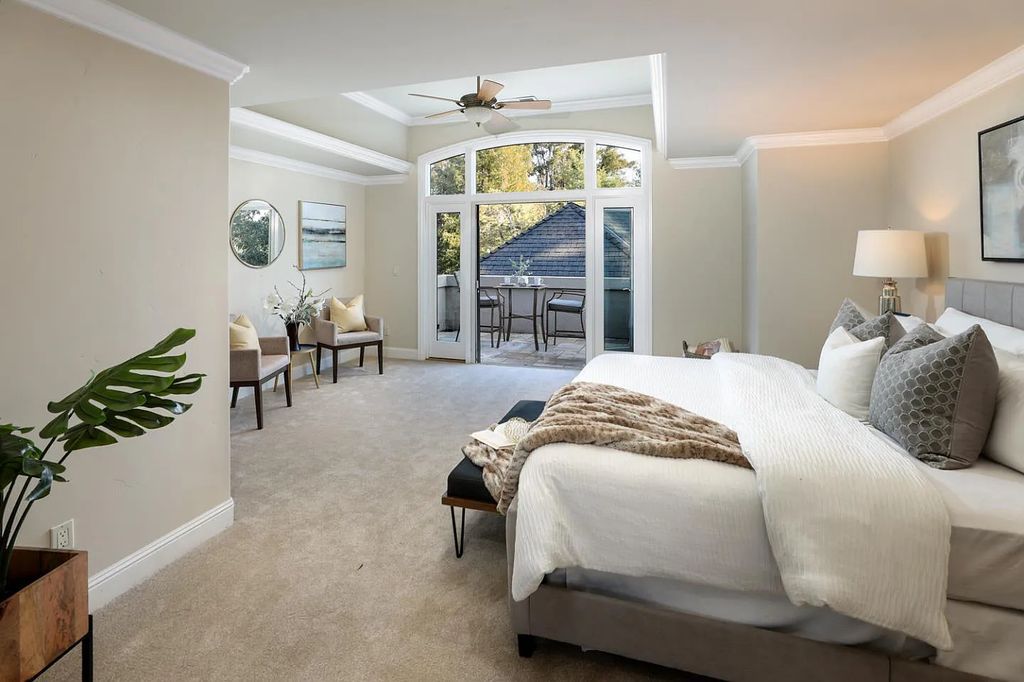 16050 Viewfield Road, Monte Sereno, California is an incredible property on 1.4 usable acres just a few short blocks to vibrant downtown Los Gatos boasting grand semi-circular staircase and vaulted ceilings, park-like back yard, 800 bottle wine cellar, and more.