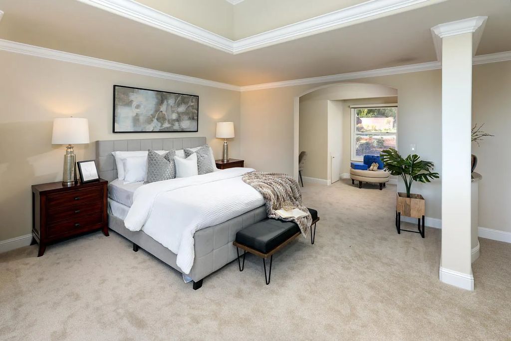 16050 Viewfield Road, Monte Sereno, California is an incredible property on 1.4 usable acres just a few short blocks to vibrant downtown Los Gatos boasting grand semi-circular staircase and vaulted ceilings, park-like back yard, 800 bottle wine cellar, and more.