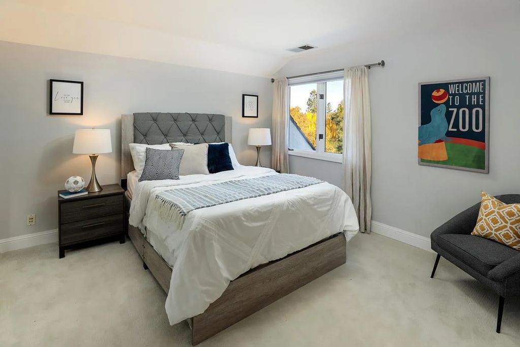 16050 Viewfield Road, Monte Sereno, California is an incredible property on 1.4 usable acres just a few short blocks to vibrant downtown Los Gatos boasting grand semi-circular staircase and vaulted ceilings, park-like back yard, 800 bottle wine cellar, and more.