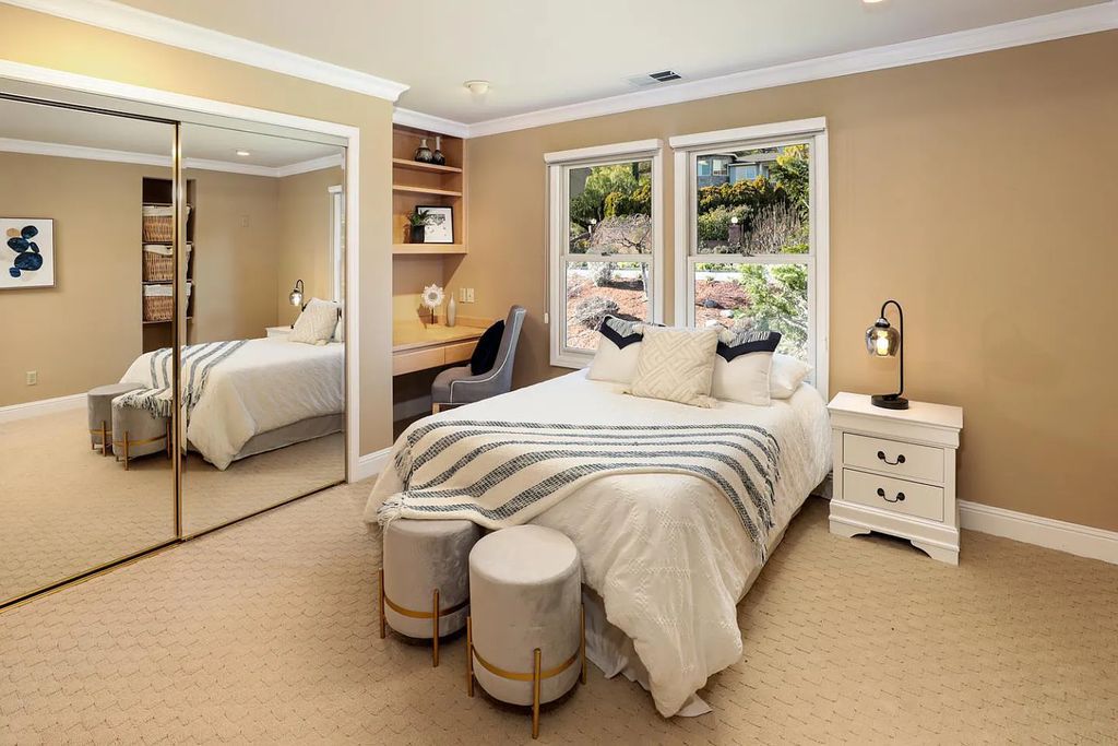 16050 Viewfield Road, Monte Sereno, California is an incredible property on 1.4 usable acres just a few short blocks to vibrant downtown Los Gatos boasting grand semi-circular staircase and vaulted ceilings, park-like back yard, 800 bottle wine cellar, and more.