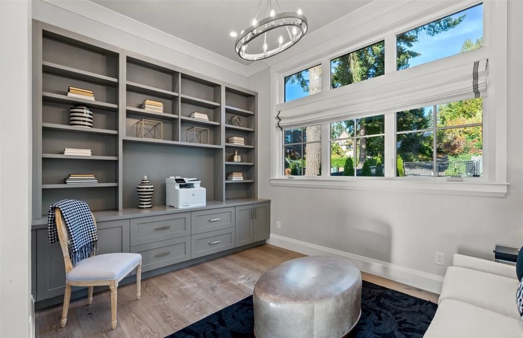The Home in Bellevue was custom built in 2021 with high-end finishes and modern amenities, now available for sale. This home located at 9563 NE 1st Street, Bellevue, Washington