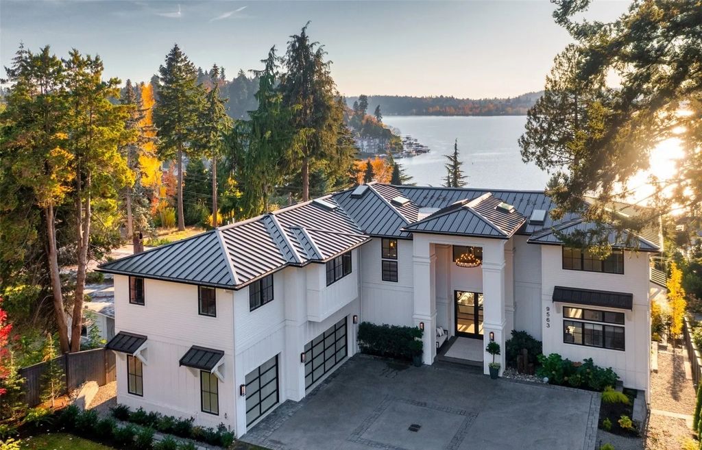 The Home in Bellevue was custom built in 2021 with high-end finishes and modern amenities, now available for sale. This home located at 9563 NE 1st Street, Bellevue, Washington