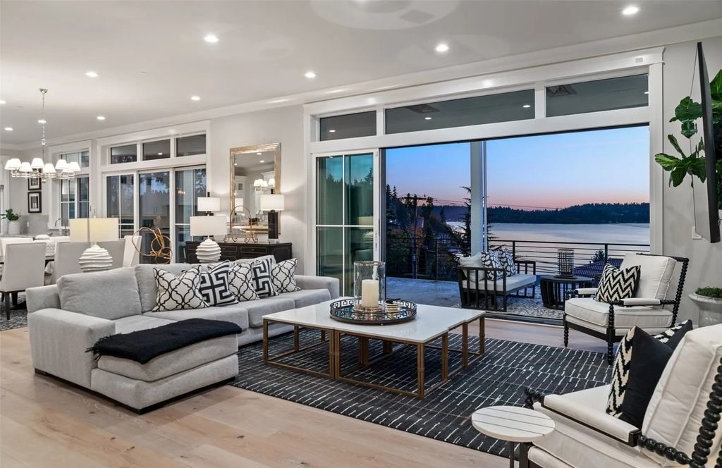 The Home in Bellevue was custom built in 2021 with high-end finishes and modern amenities, now available for sale. This home located at 9563 NE 1st Street, Bellevue, Washington