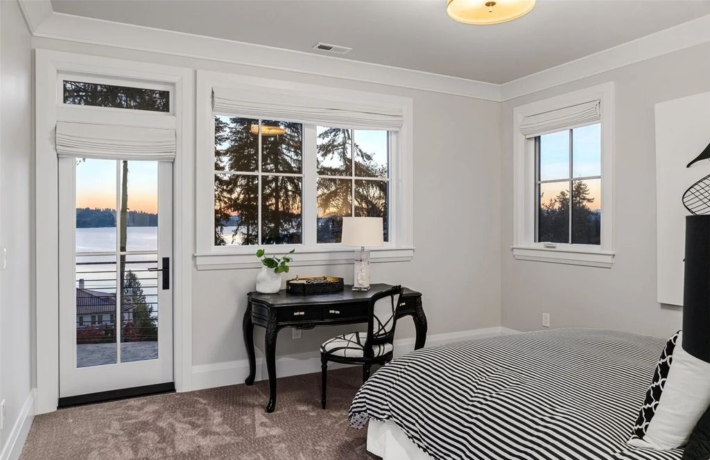 The Home in Bellevue was custom built in 2021 with high-end finishes and modern amenities, now available for sale. This home located at 9563 NE 1st Street, Bellevue, Washington