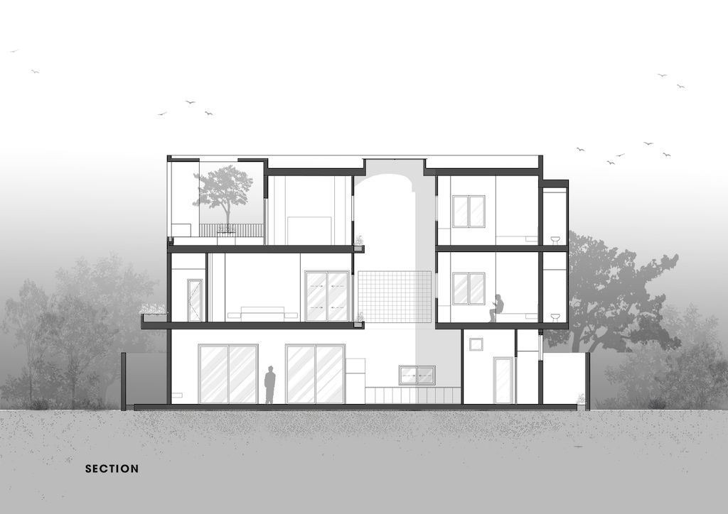 Villa Connect nice L shape with nature connection by Story Architecture 9