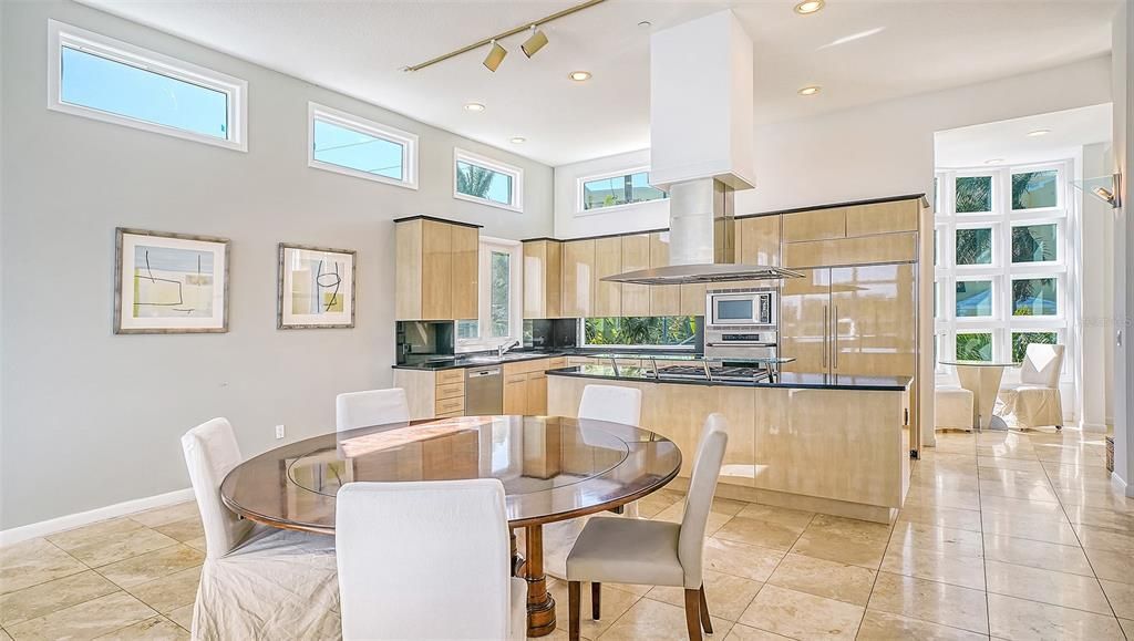9137 Midnight Pass Road, Sarasota, Florida, is designed by the original owner and architect, Tony Ngai, and features expansive bay views from north to south on a quiet stretch.