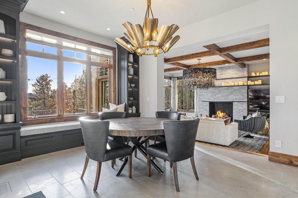 4 Eagle Pointe Lane, Castle Rock, Colorado is a a stunning renovation of a 2003 Trillium Home with the sweeping layout, along with dramatic wall and ceiling treatments, immaculate wood features, multiple fireplaces, and high-end designer finishes.