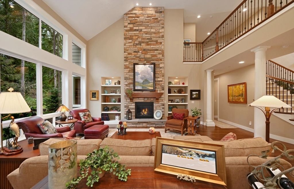 The Home in Redmond is a luxurious home with gracious room sizes and cozy spaces, now available for sale. This home located at 9215 255th Avenue NE, Redmond, Washington