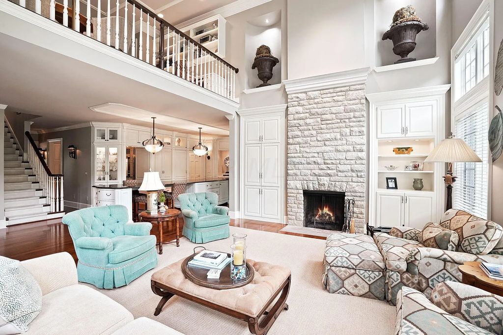 The Estate in Powell is a luxurious home providing grand living spaces with breathtaking woodland views and huge entertainment areas now available for sale. This home located at 1903 Strathshire Hall Ln, Powell, Ohio; offering 06 bedrooms and 08 bathrooms with 10,106 square feet of living spaces.