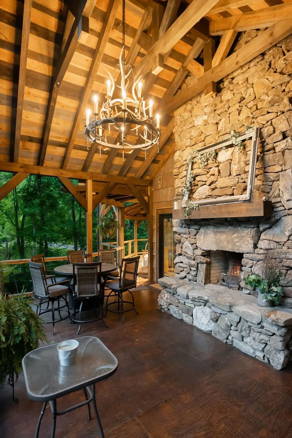 The Estate in Canton incorporates elements from the land with sustainable materials, now available for sale. This home located at 16 Gihon Waters Trl, Canton, North Carolina