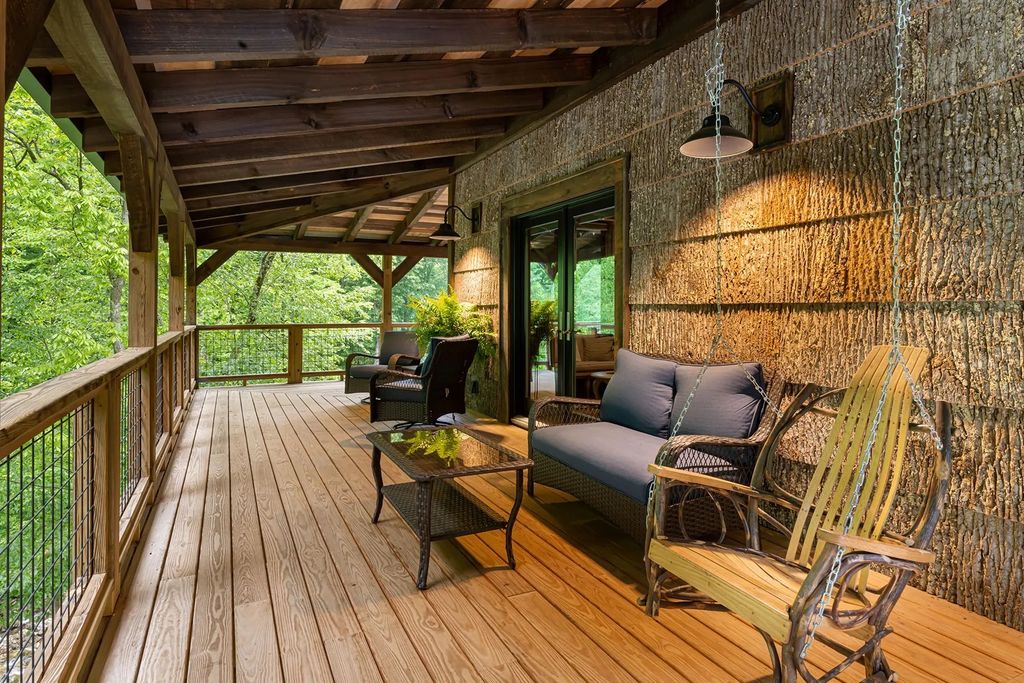 The Estate in Canton incorporates elements from the land with sustainable materials, now available for sale. This home located at 16 Gihon Waters Trl, Canton, North Carolina