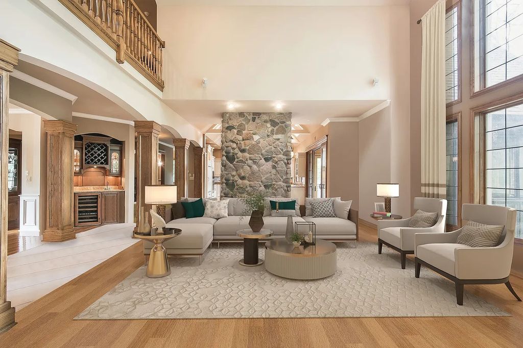 The Residence in Morris is surrounded by majestic, mature trees leading to your own private paradise, now available for sale. This home located at 4965 Cemetery Rd, Morris, Illinois