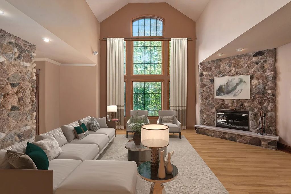 The Residence in Morris is surrounded by majestic, mature trees leading to your own private paradise, now available for sale. This home located at 4965 Cemetery Rd, Morris, Illinois