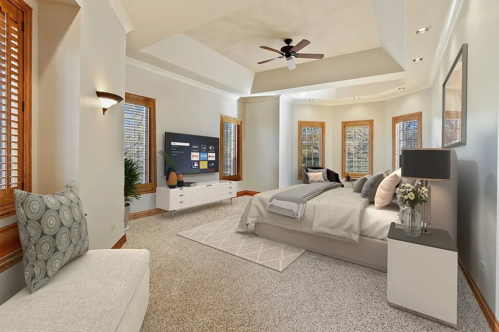 The Residence in Morris is surrounded by majestic, mature trees leading to your own private paradise, now available for sale. This home located at 4965 Cemetery Rd, Morris, Illinois