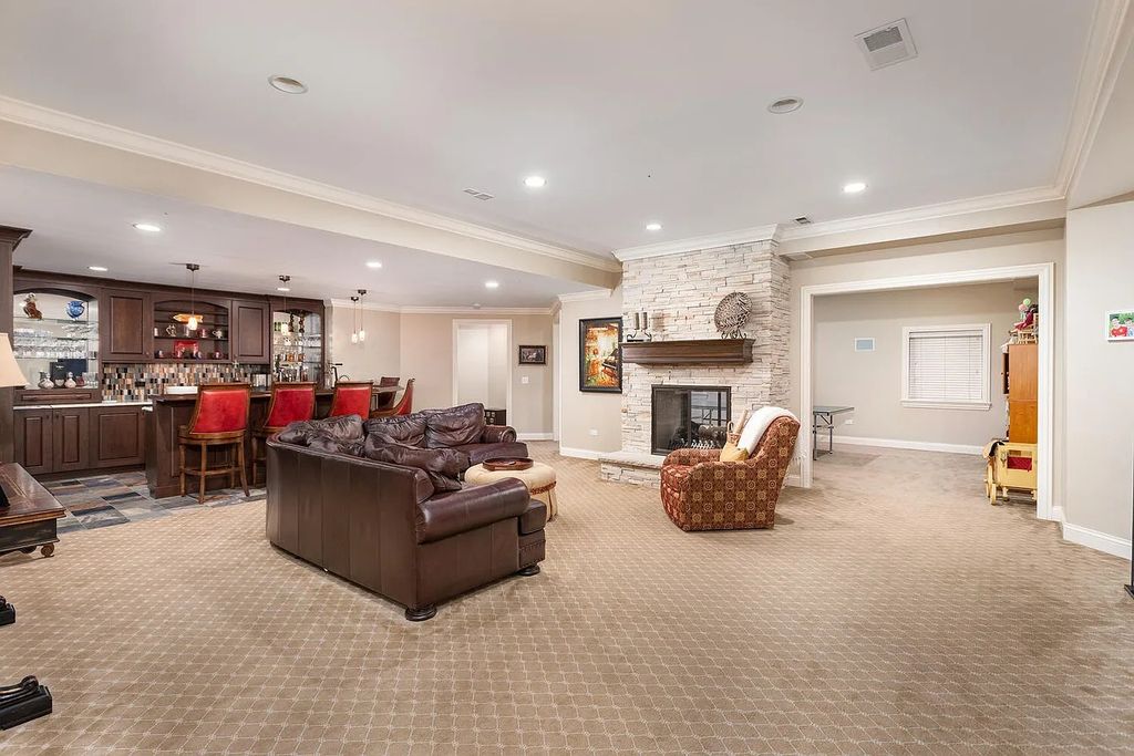 The Home in Naperville is also elevator ready, as the owners proactively designed a chase for future use, now available for sale. This home located at 7S409 Arbor Dr, Naperville, Illinois