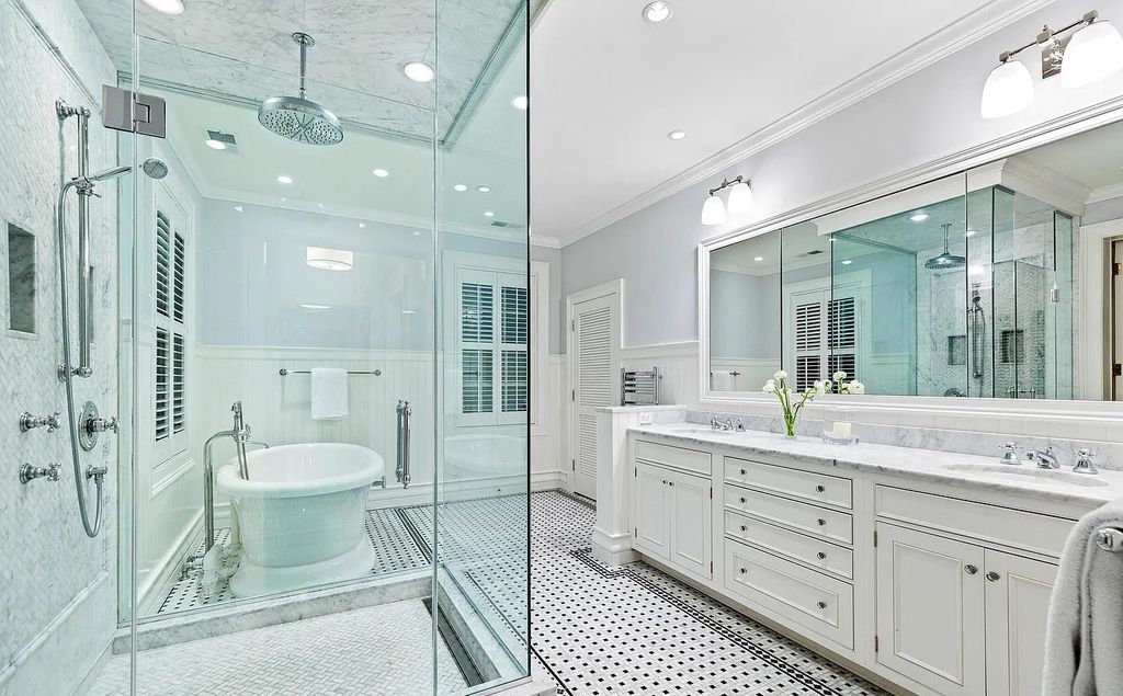 The Estate in Baltimore is brilliant renovation and expansion by Delbert Adams Construction Group, now available for sale. This home located at 1 Whitfield Rd, Baltimore, Maryland