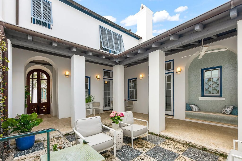 Introducing 86 North Charles Street - a luxurious Alys Beach stunner located in the highly sought-after east end of 30A in Rosemary Beach, Florida. This expansive home in Rosemary Beachboasts five bedrooms, five bathrooms, and a spacious living area spanning 2,782 square feet, making it the perfect abode for large families or those who love to entertain guests.