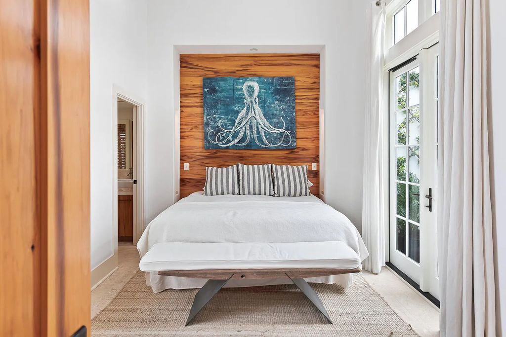Introducing 86 North Charles Street - a luxurious Alys Beach stunner located in the highly sought-after east end of 30A in Rosemary Beach, Florida. This expansive home in Rosemary Beachboasts five bedrooms, five bathrooms, and a spacious living area spanning 2,782 square feet, making it the perfect abode for large families or those who love to entertain guests.