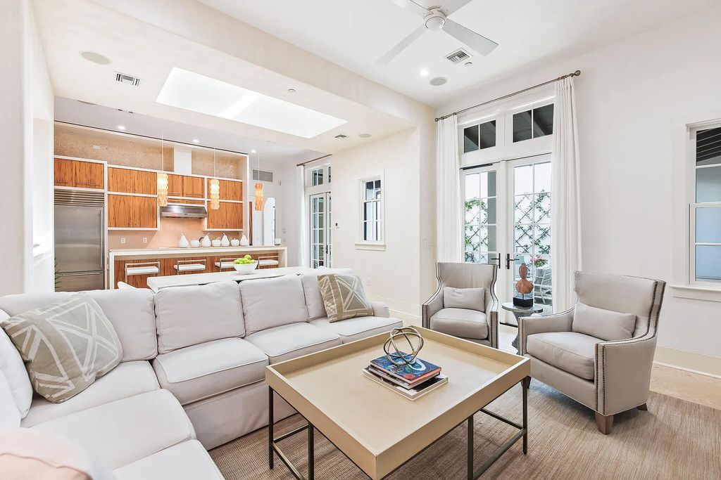 Introducing 86 North Charles Street - a luxurious Alys Beach stunner located in the highly sought-after east end of 30A in Rosemary Beach, Florida. This expansive home in Rosemary Beachboasts five bedrooms, five bathrooms, and a spacious living area spanning 2,782 square feet, making it the perfect abode for large families or those who love to entertain guests.
