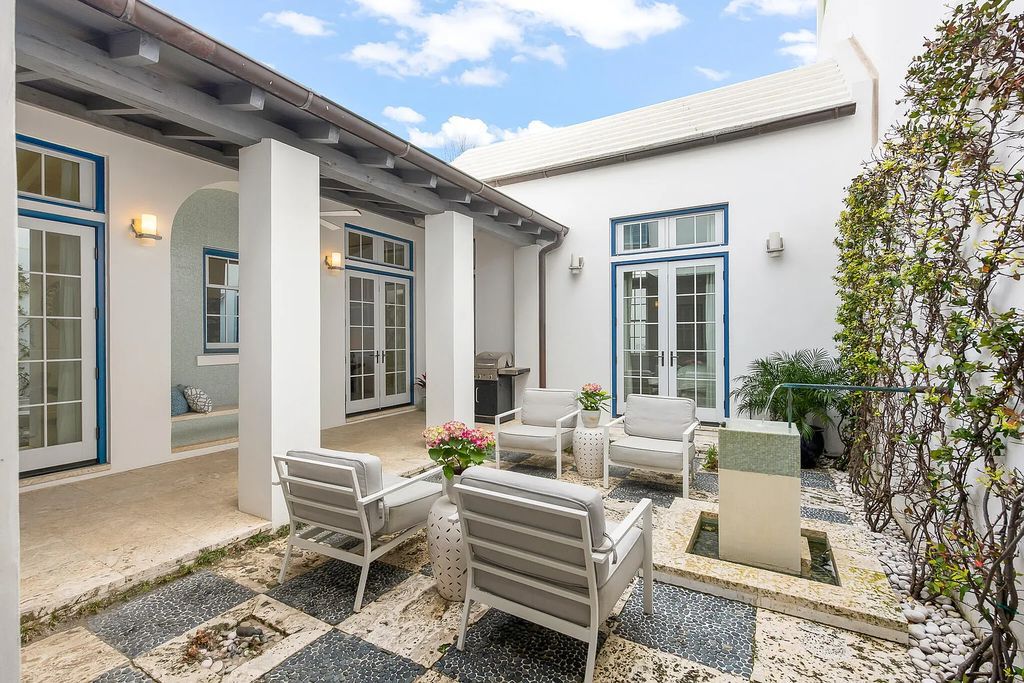 Introducing 86 North Charles Street - a luxurious Alys Beach stunner located in the highly sought-after east end of 30A in Rosemary Beach, Florida. This expansive home in Rosemary Beachboasts five bedrooms, five bathrooms, and a spacious living area spanning 2,782 square feet, making it the perfect abode for large families or those who love to entertain guests.