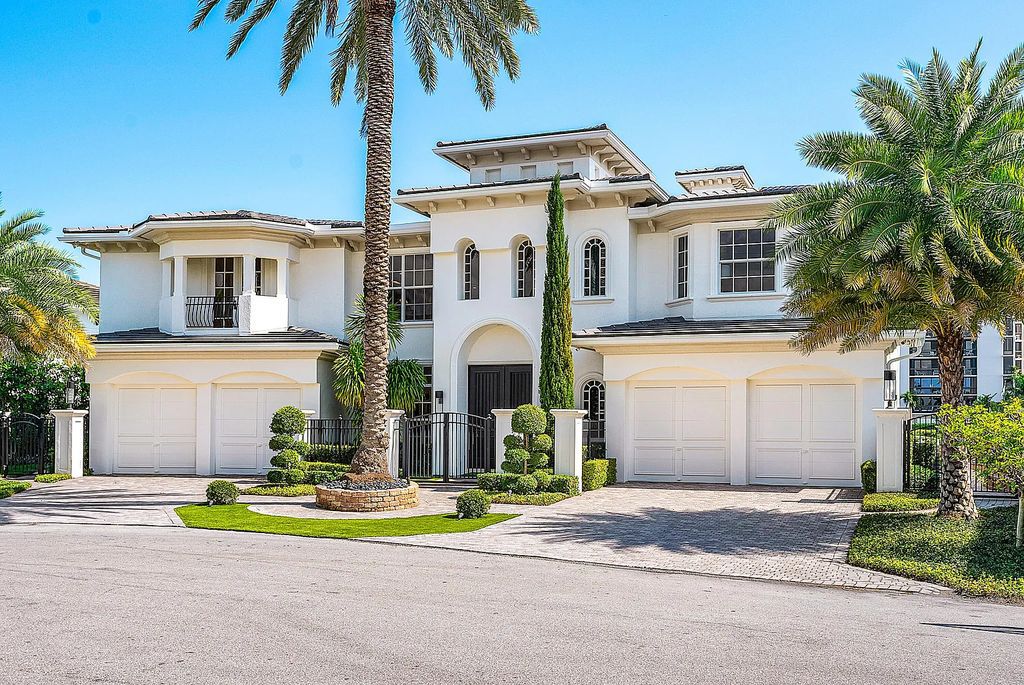 This exquisite 5 bedroom, 6 bathroom home is located on a prime waterfront lot in the highly sought-after area of Boca Raton, Florida. Built in 2003, 794 NE Harbour Drive boasts over 6,000 square feet of living space and sits on a spacious 0.22-acre lot. Upon entering the home, you'll be greeted by soaring ceilings and breathtaking water views that extend throughout the living areas, creating a bright and airy atmosphere.