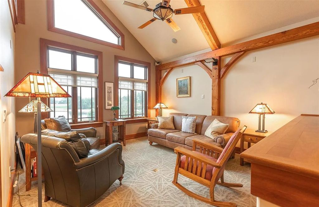 The Estate in Godfrey is a luxurious home with built-in lighting perfect for family fun, now available for sale. This home located at 702 Seiler Rd, Godfrey, Illinois