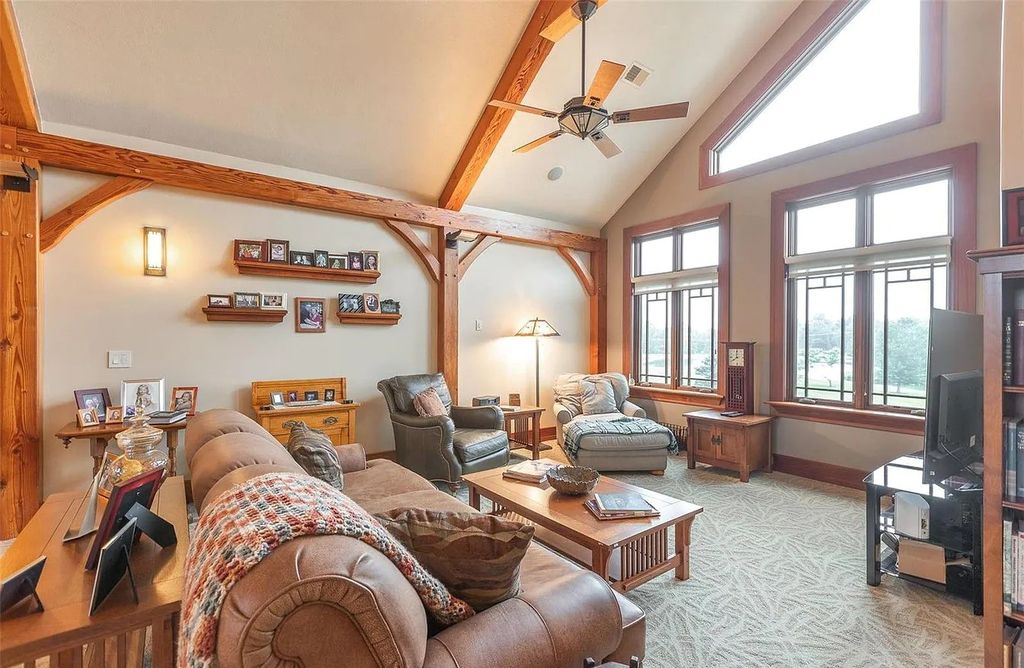 The Estate in Godfrey is a luxurious home with built-in lighting perfect for family fun, now available for sale. This home located at 702 Seiler Rd, Godfrey, Illinois