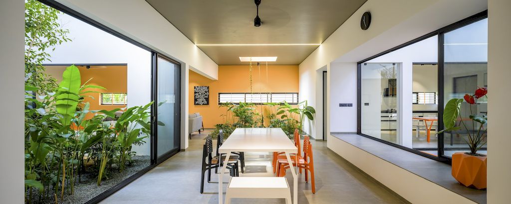 The Colour Burst House Simple yet Bold Form by LIJO RENY Architects 13