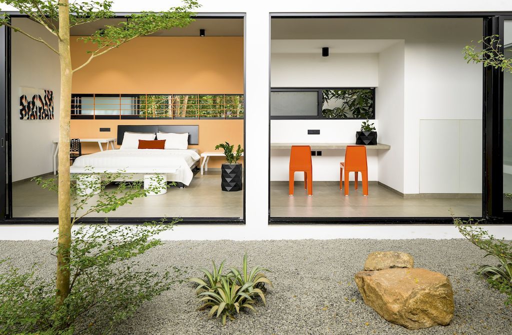 The Colour Burst House, Simple yet Bold Form by LIJO RENY Architects