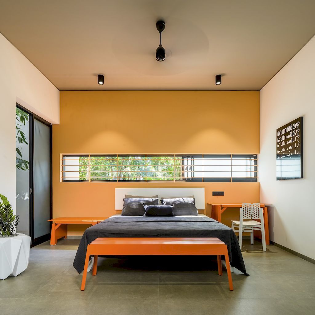 The Colour Burst House, Simple yet Bold Form by LIJO RENY Architects