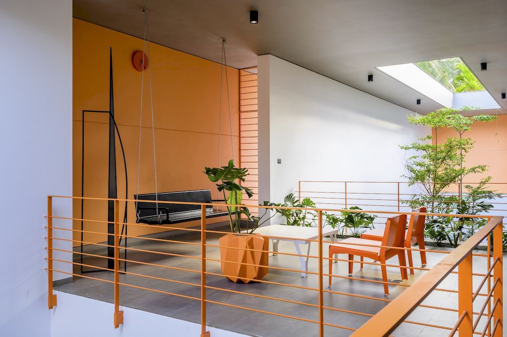 The Colour Burst House, Simple yet Bold Form by LIJO RENY Architects